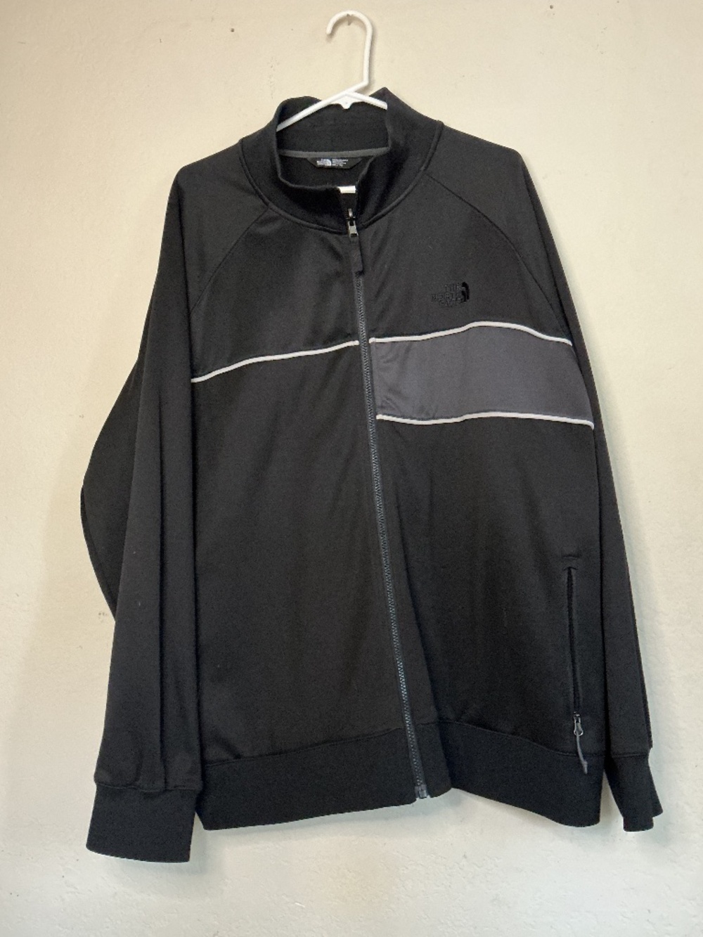 The North Face Tracksuit Zip Up Fleece Lining - 2XL Men's Black Vintage Style